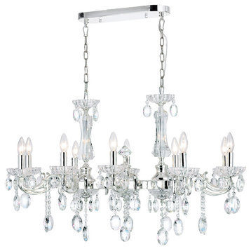 Flawless 10 Light Up Chandelier With Chrome Finish