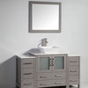 Vanity Art Vanity Set With Vessel Sink, Gray, 54", Standard Mirror