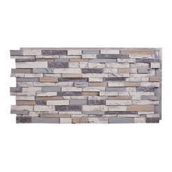 147-EVEREST DEEP SLATE STACKED WALL PANEL - 24"H - Wall Panels