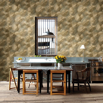 Tarnished Metal Gold Metallic Texture Wallpaper
