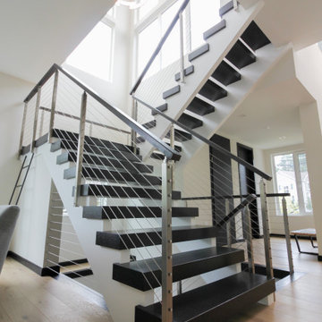 Project #70 | Open-Riser Staircase with Cable Railing