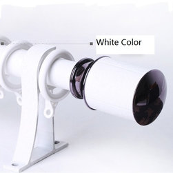Single Curtain rods curtain poles in white color - Products