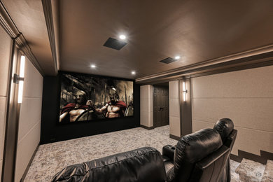 Example of a minimalist home theater design in DC Metro