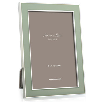 Addison Ross Pale Sage Green Enamel/Silver Frame, 5x7