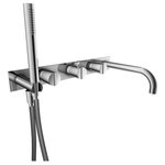Isenberg - Wall Mount Tub Filler With Hand Shower - **Please refer to Detail Product Dimensions sheet for product dimensions**