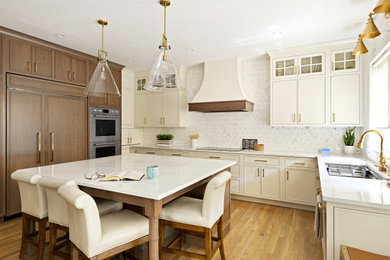Inspiration for a transitional kitchen remodel in Boston