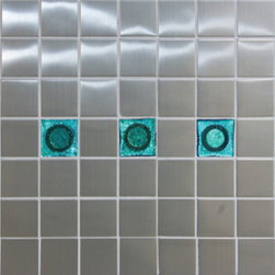 Stainless Steel Dichroic - Ready to Finish Tile Palette - Tile