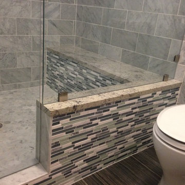 White Contemporary Master Bath