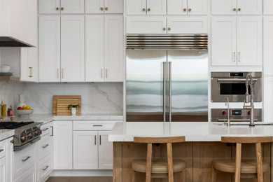 Inspiration for a large modern home design remodel in Orange County