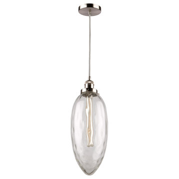 Lux Pendant Collection 1 Light Brushed Nickel Pendant (AC10711)