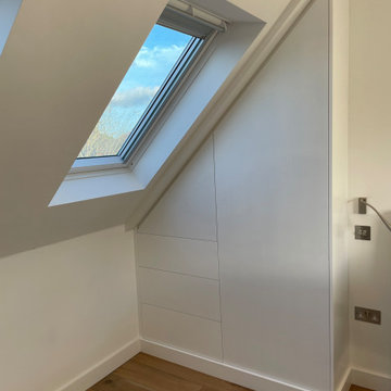 Slope ceiling small cupboard