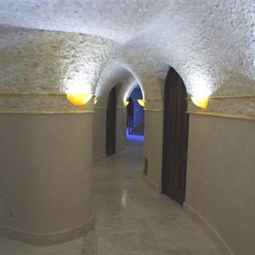Hallway Floor tile, Baseboards and Ceiling installation