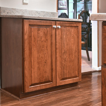 Traditional Chestnut Cherry Kitchen in Reston, VA