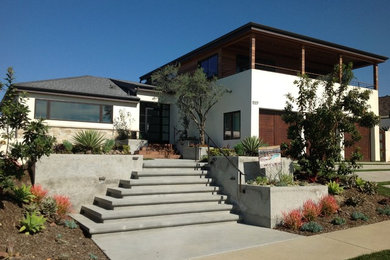 Inspiration for a modern exterior home remodel in Orange County