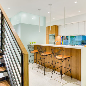 Modern Kitchen with Island Seating — Hudson Bayou Sarasota