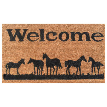 Horses Welcome Doormat, 24"x36"