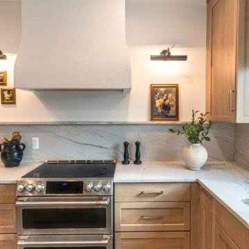 Hidden Pantry in White Oak Bespoke Kitchen