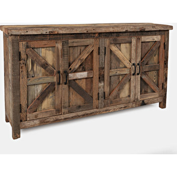 Eden Prairie Accent Cabinet - Heavily Distressed Reclaimed Wood, Medium