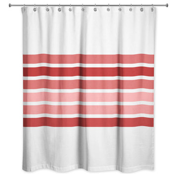 Gradient Stripes 4 71x74 Shower Curtain