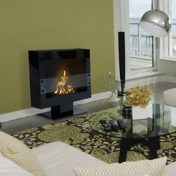 Tribeca II Free Standing Floor Indoor Outdoor Biofuel Fireplace - Outdoor Fireplaces