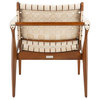 Conrad Leather Safari Chair White / Light Brown