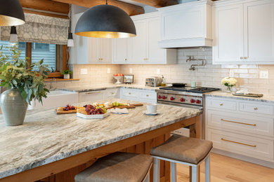Example of a mountain style kitchen design in Milwaukee