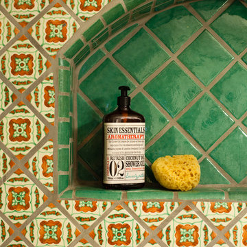 Hand Painted Mexican Shower Tile