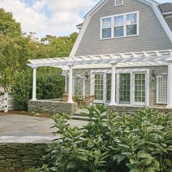 Attached AZEK 4-Column Pergola in Osterville, MA - Pergolas