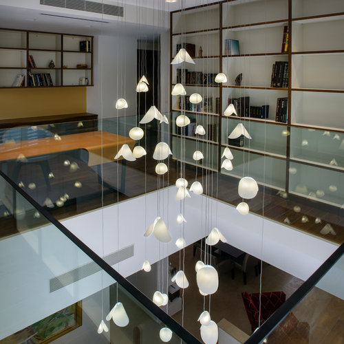 Contemporary foyer lighting, modern entry chandelier for high ...