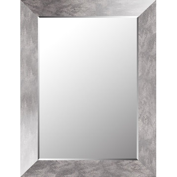 26"x 34" Large Wall Mirror Modern Silver Gradient MDF Bathroom Vanity Bedroom
