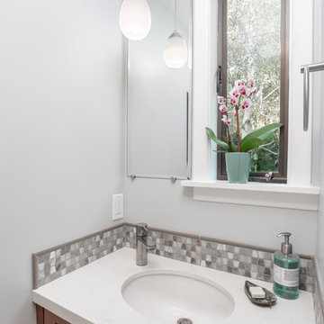 Spacious Small Bathrooms Remodel in a Berkeley Cottage Home