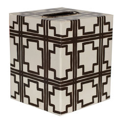 Worlds Away - Worlds Away Squared Kleenex Box - Bathroom Accessories