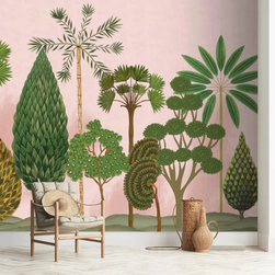 Chitran Pichwai Style Wallpaper Designed for walls Pink Color - Wallpaper