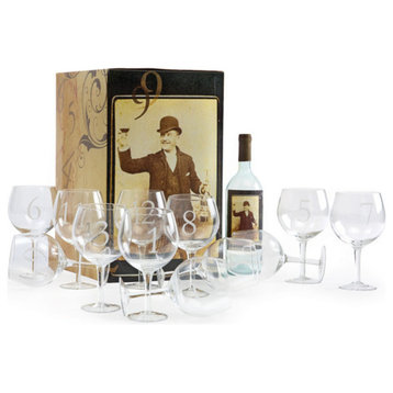 Numbered Wine Glass, 12-Piece Set