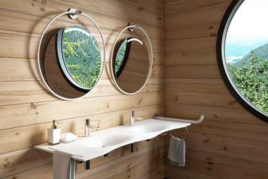 Idee per una stanza da bagno stile rurale