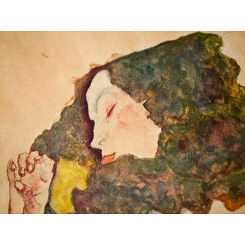 Egon Schiele Limited Edition Lithograph, 1911 Sleeping Girl, Signed
