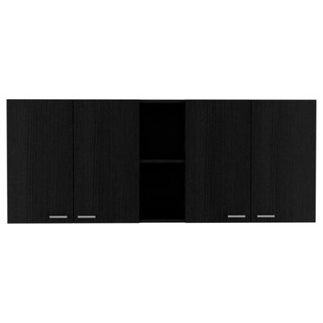Winslow 59" Wall Cabinet, Black Wengue