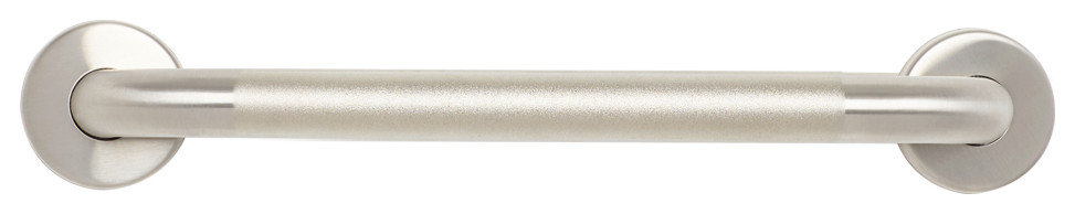 12" Stainless Steel Wall Mount Peened Bathroom Shower Grab Bar with Satin Ends