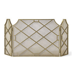 Beckett Trifold Fireplace Screen - Fireplace Screens
