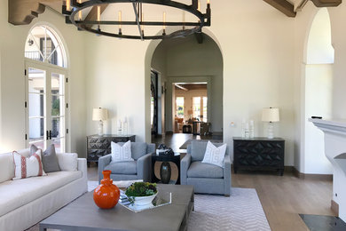 Tuscan living room photo in Santa Barbara