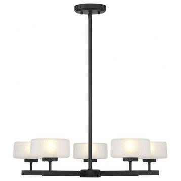 15W 5 LED Chandelier In Mid-Century Modern Style-5.5 Inches Tall and 26 Inches