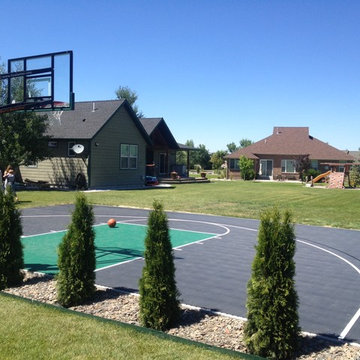 SnapSports® Backyard Basketball Court in Montana