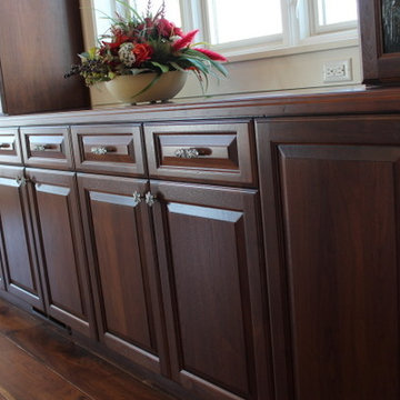Beautiful Kitchen Featuring the Opulent Scroll Pulls & Opulent Flower Wood Knobs