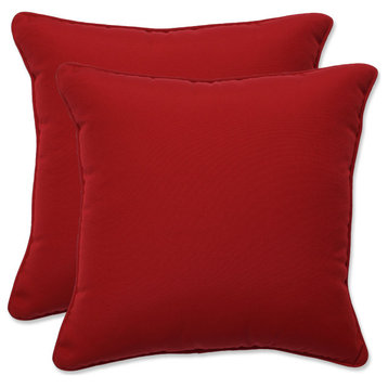 Pompeii Red 16.5" Throw Pillow, Set of 2