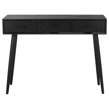 Lucia 3 Drawer Console Table Black