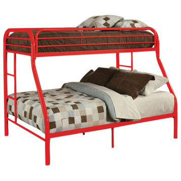 Tritan Bunk Bed, Red, Twin Over Full