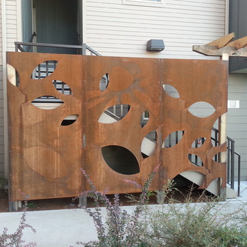 Laser cut corten panels