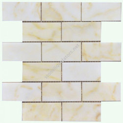 2x4 Afyon Sugar Marble Brick Mosaic - Home Accessories & Decor