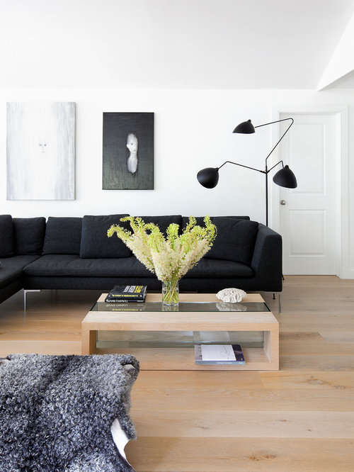 Light Wood Floor Living Room | Houzz