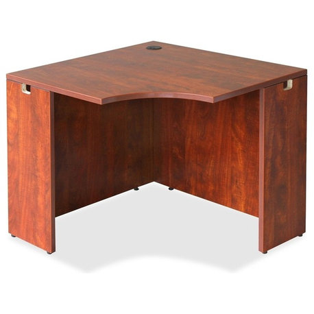 Lorell Essentials Series Laminate Accessories Desk, Rectangle Top, Cherry